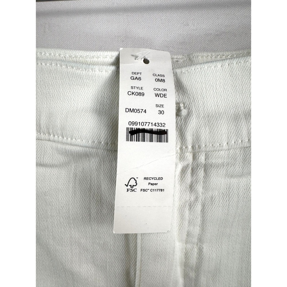 J.Crew High rise white denim shorts relaxed classic preppy stretch sz 30 - Picture 2 of 6